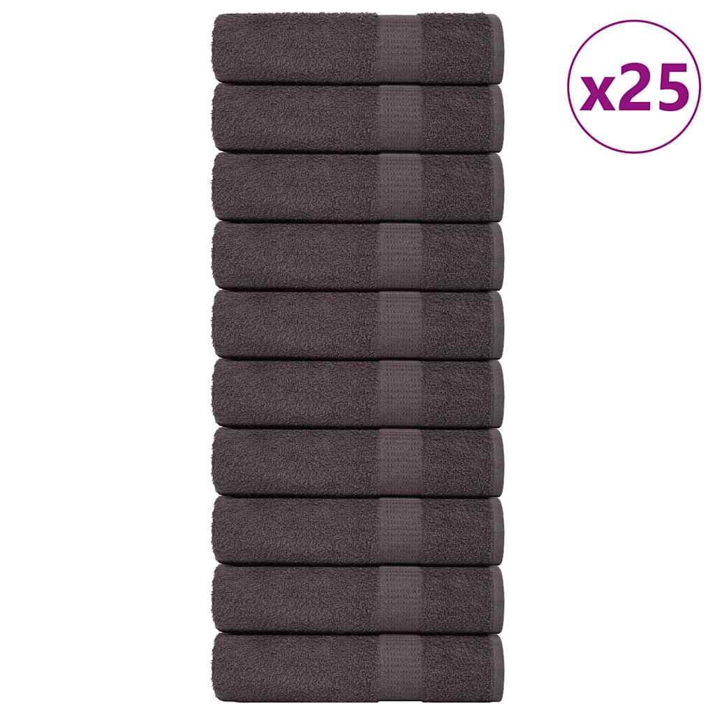 vidaXL Toalhas de banho FROGN 25 pcs 100x150cm 360 g/m² antracite