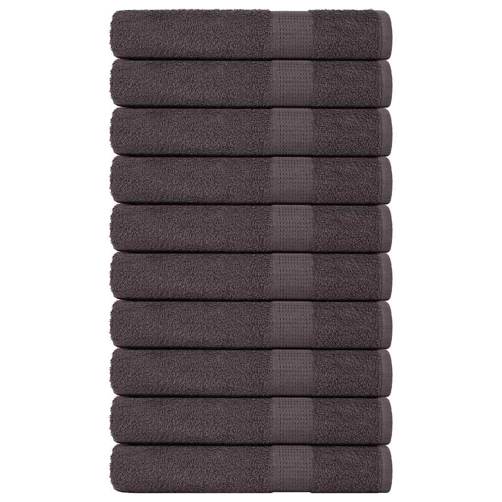 vidaXL Toalhas de Sauna 10 Peças 80x200cm 360 Gsm 100% Algodão Antracite - 1363766679