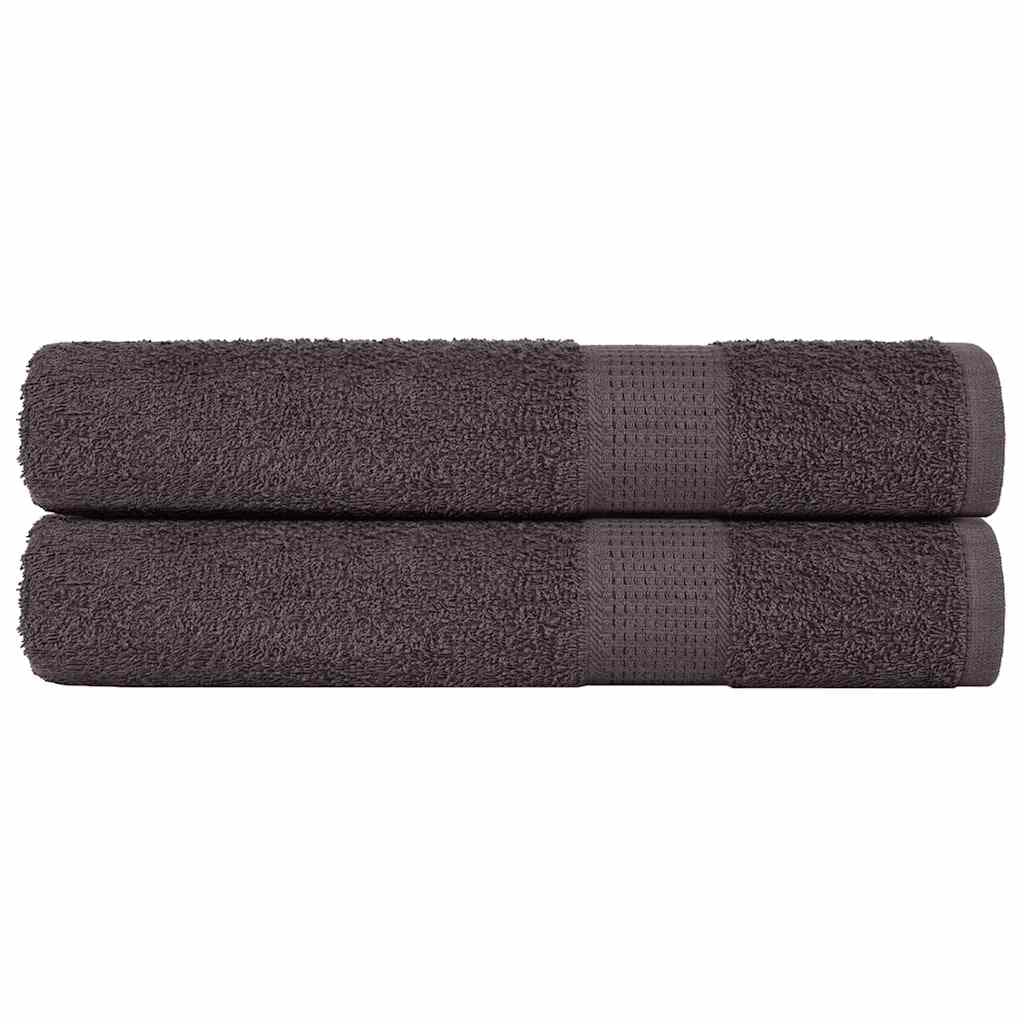 vidaXL Toalhas 2 Peças 100x200 cm 360 Gsm 100% Algodão Antracite - 3209104571