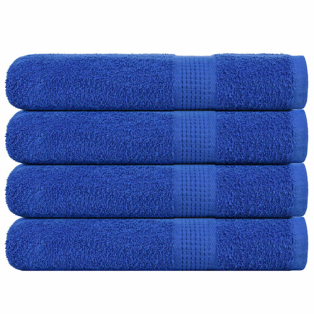 vidaXL Toalhas de Sauna 4 Peças 80x200 cm 360 Gsm 100% Algodão Azul - 3272944356