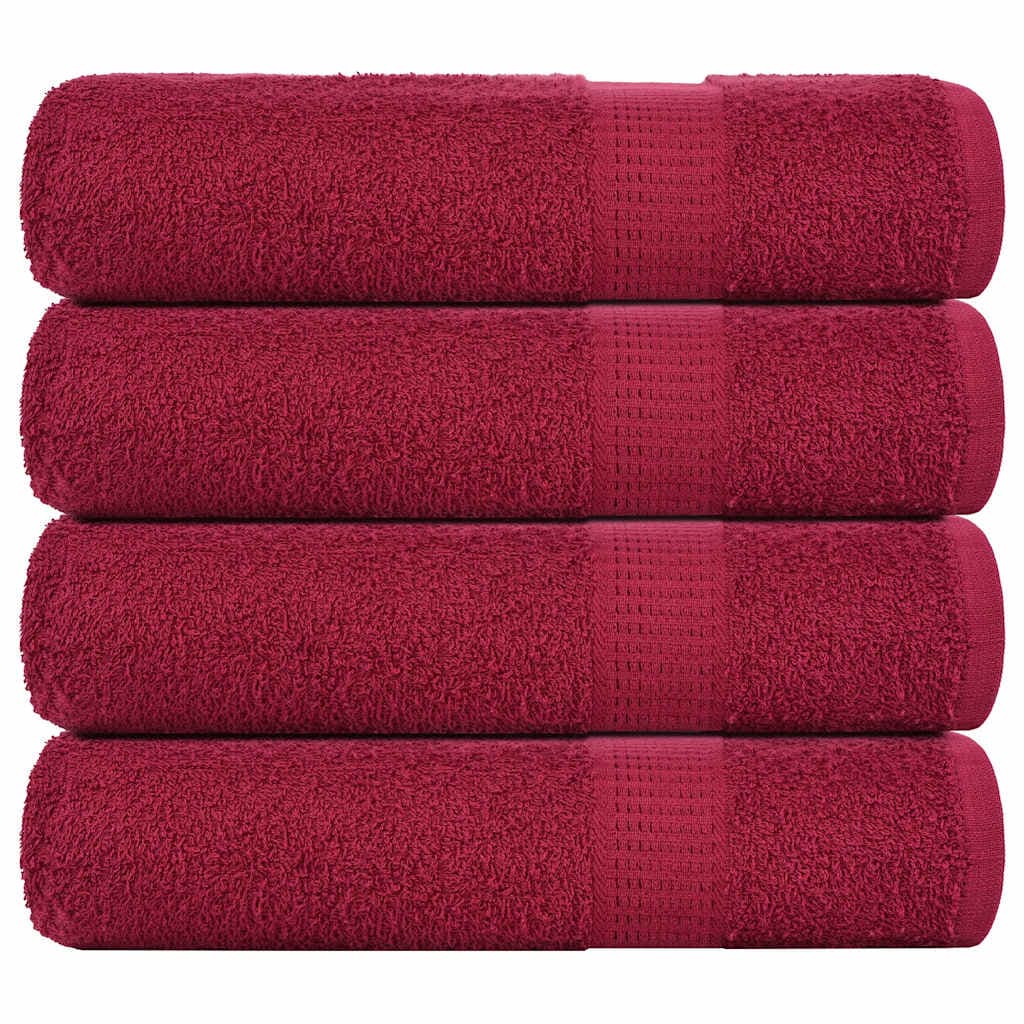 vidaXL Toalhas de Banho 4 Peças 100x150 cm 360 Gsm 100% Algodão - 3796418036