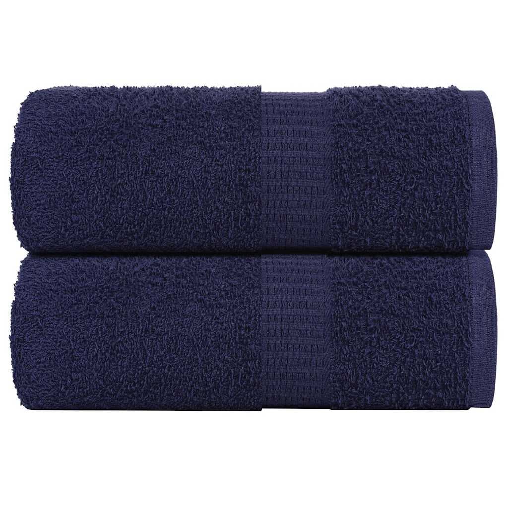 vidaXL Toalhas de rosto FROGN 2 peças Azul-marinho 30x30 cm 360 g/m²