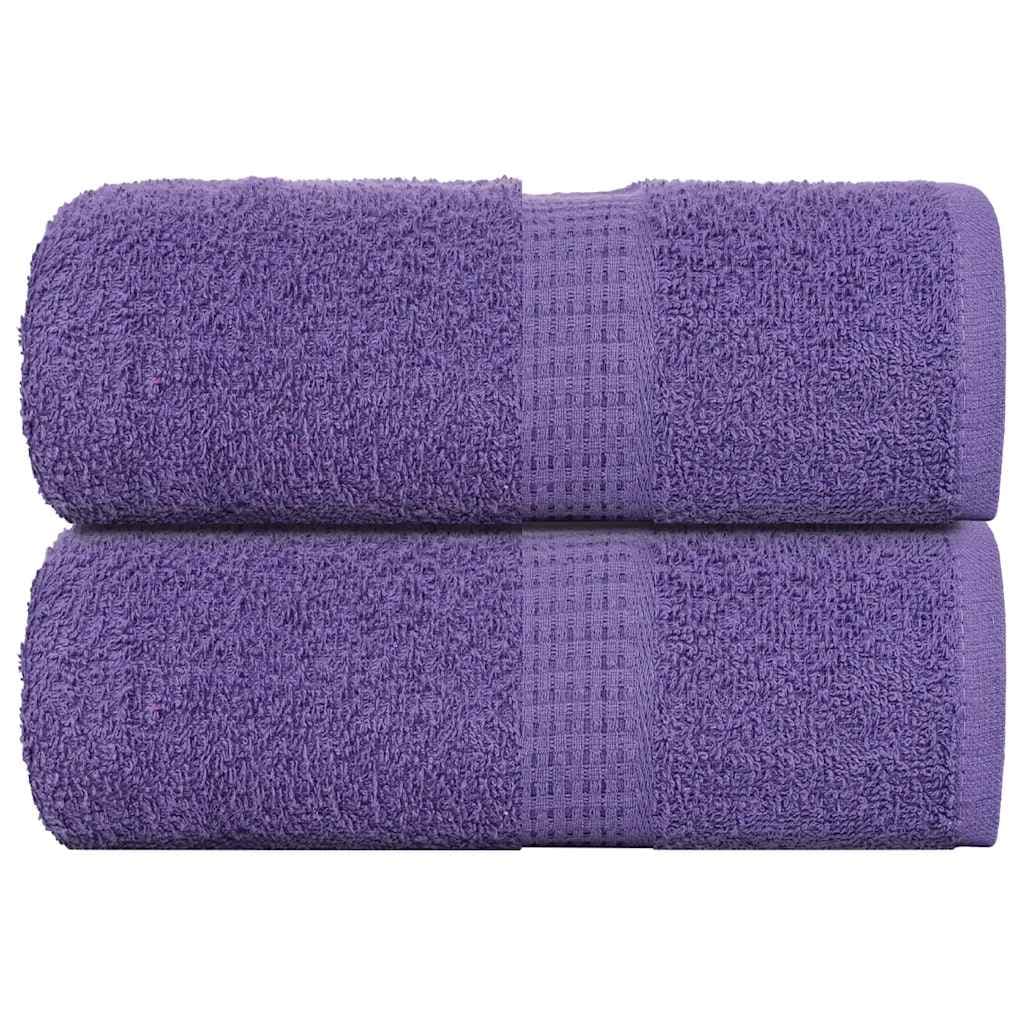 vidaXL Toalhas de Mãos 2 Peças 30x30 cm 360 Gsm 100% Algodão Roxo - 1529936048