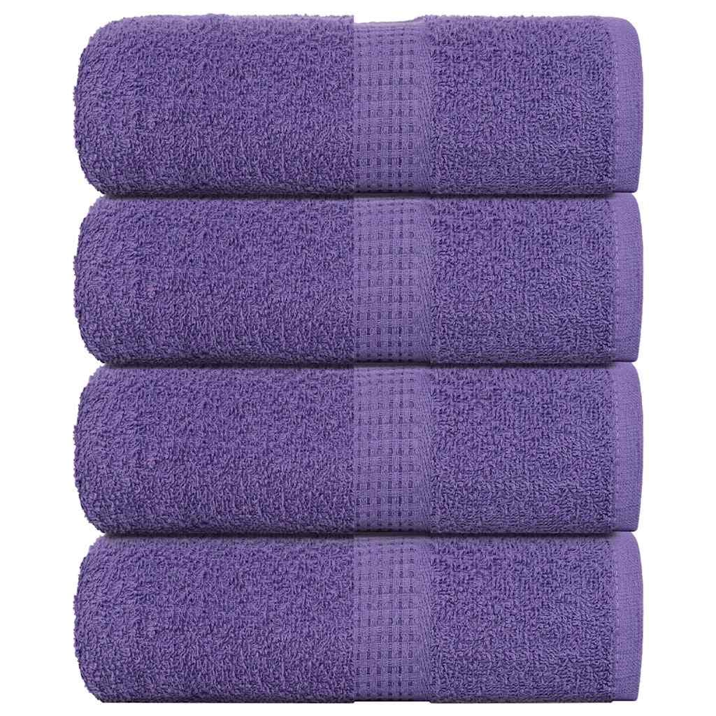 vidaXL Toalhas de Bidé 4 Peças 30x50 cm 360 Gsm 100% Algodão Roxo - 1549614249