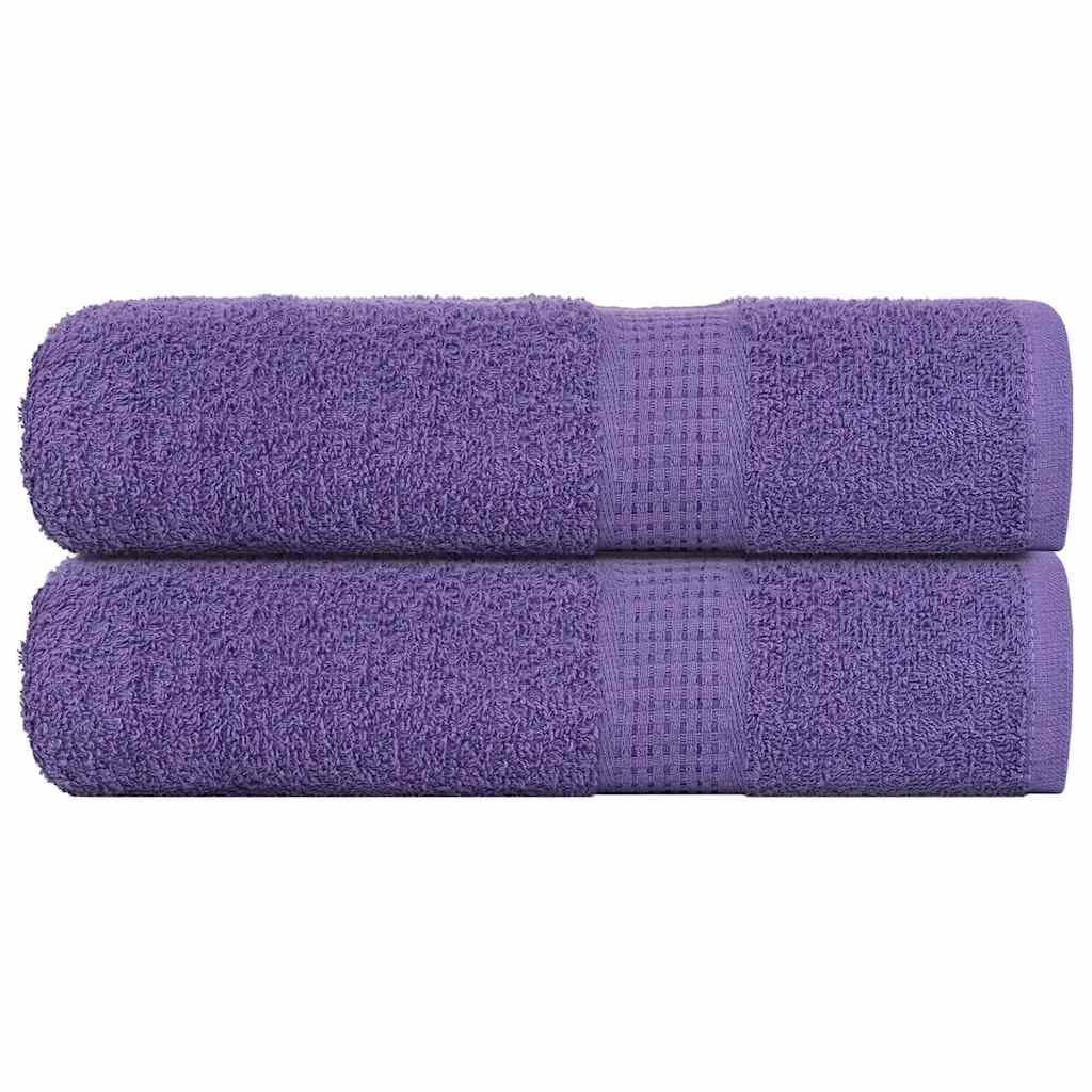 vidaXL Toalhas de Banho 2 Peças 70x140 cm 360 Gsm 100% Algodão Roxo - 1168225733