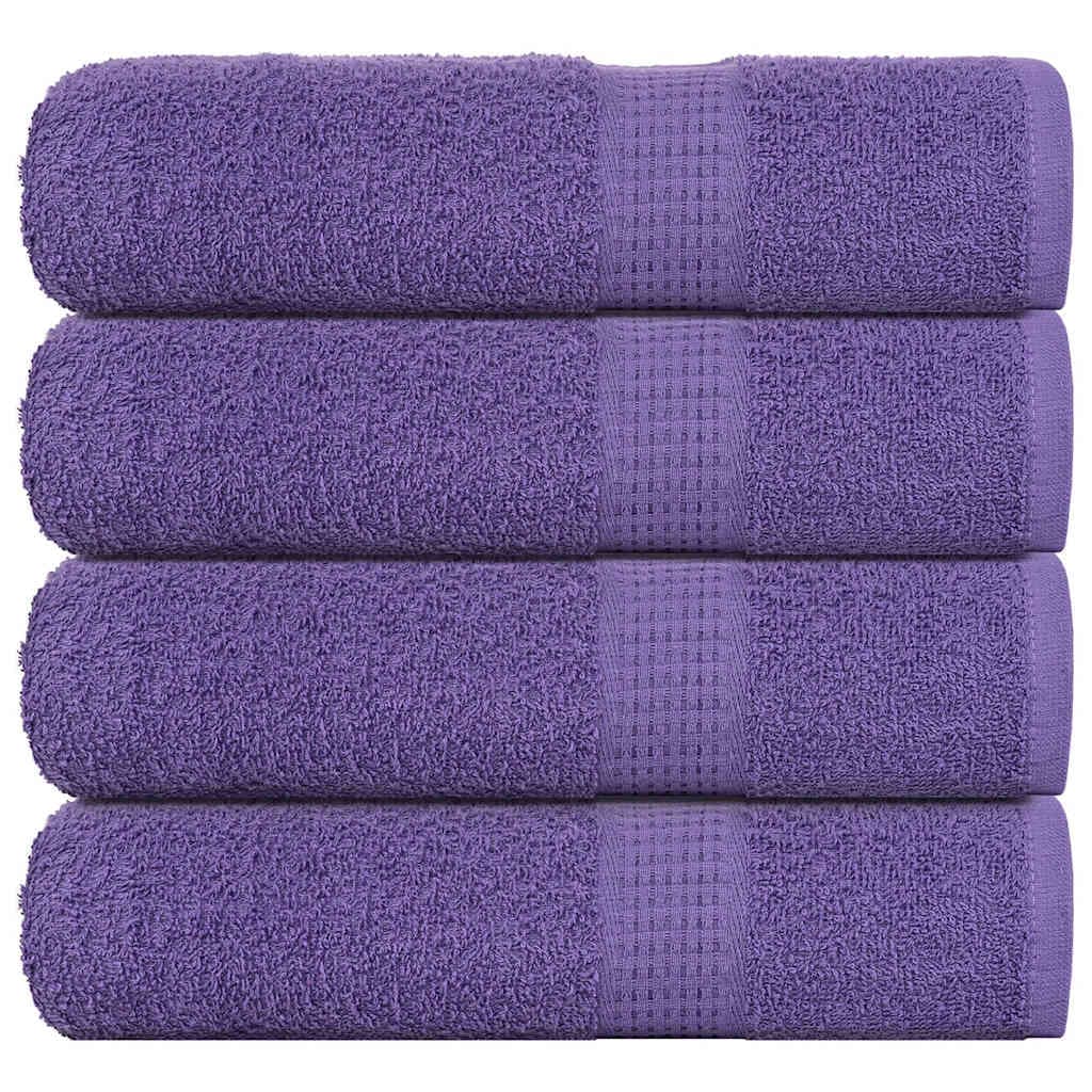 vidaXL Toalhas de banho FROGN 4 pcs 100x150 cm 360 g/m² roxo