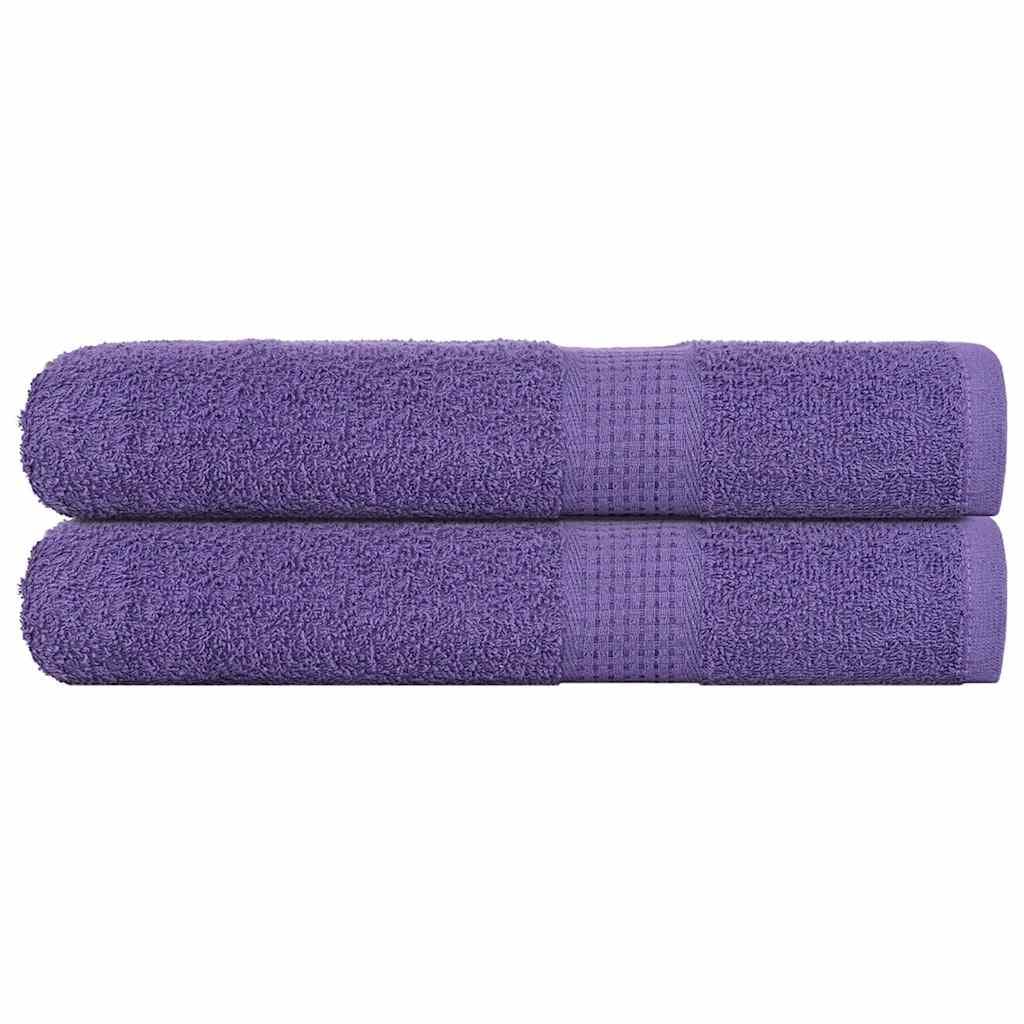 vidaXL Toalhas 2 Peças 100x200 cm 360 Gsm 100% Algodão Roxo - 733852690