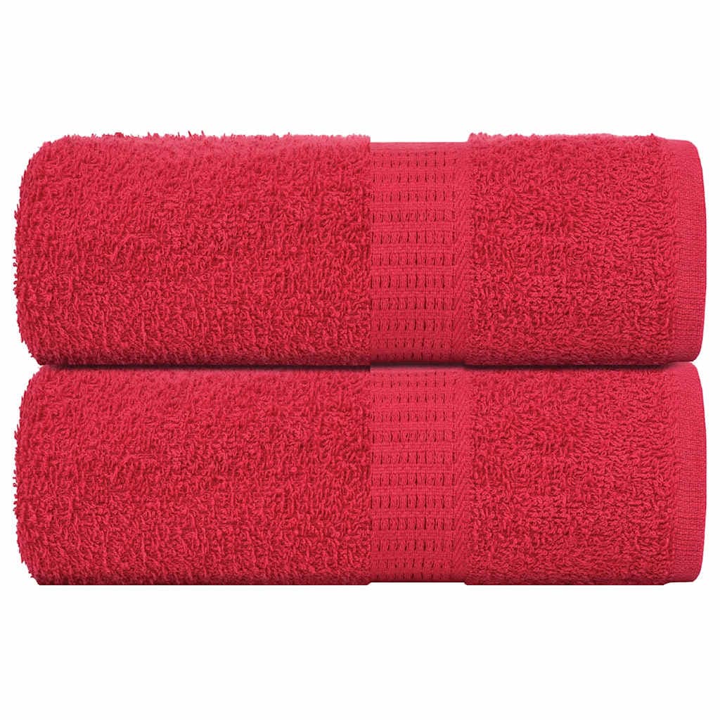 vidaXL Toalhas de Bidé 2 Peças 30x50 cm 360 Gsm 100% Algodão Vermelho - 1350719060