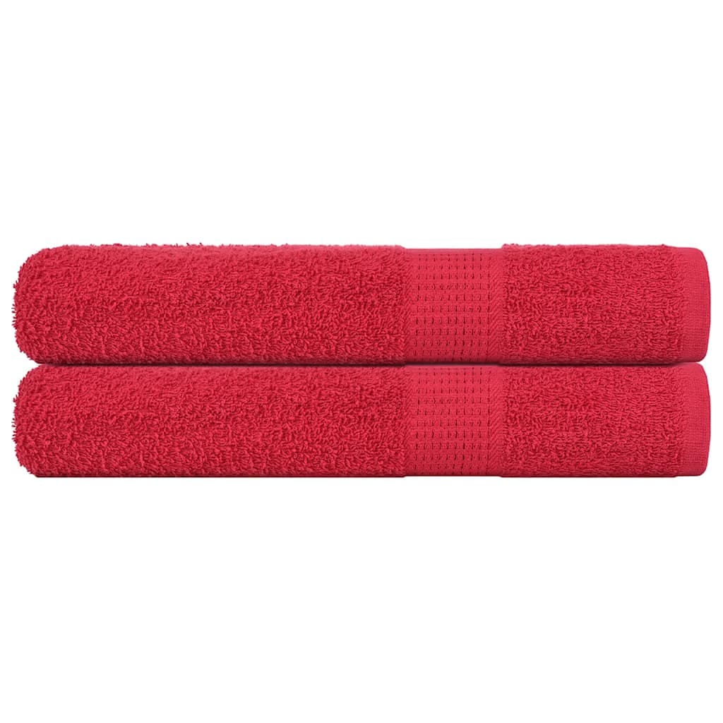 vidaXL Toalhas de sauna FROGN 2 pcs 80x200 cm 360 g/m² vermelho