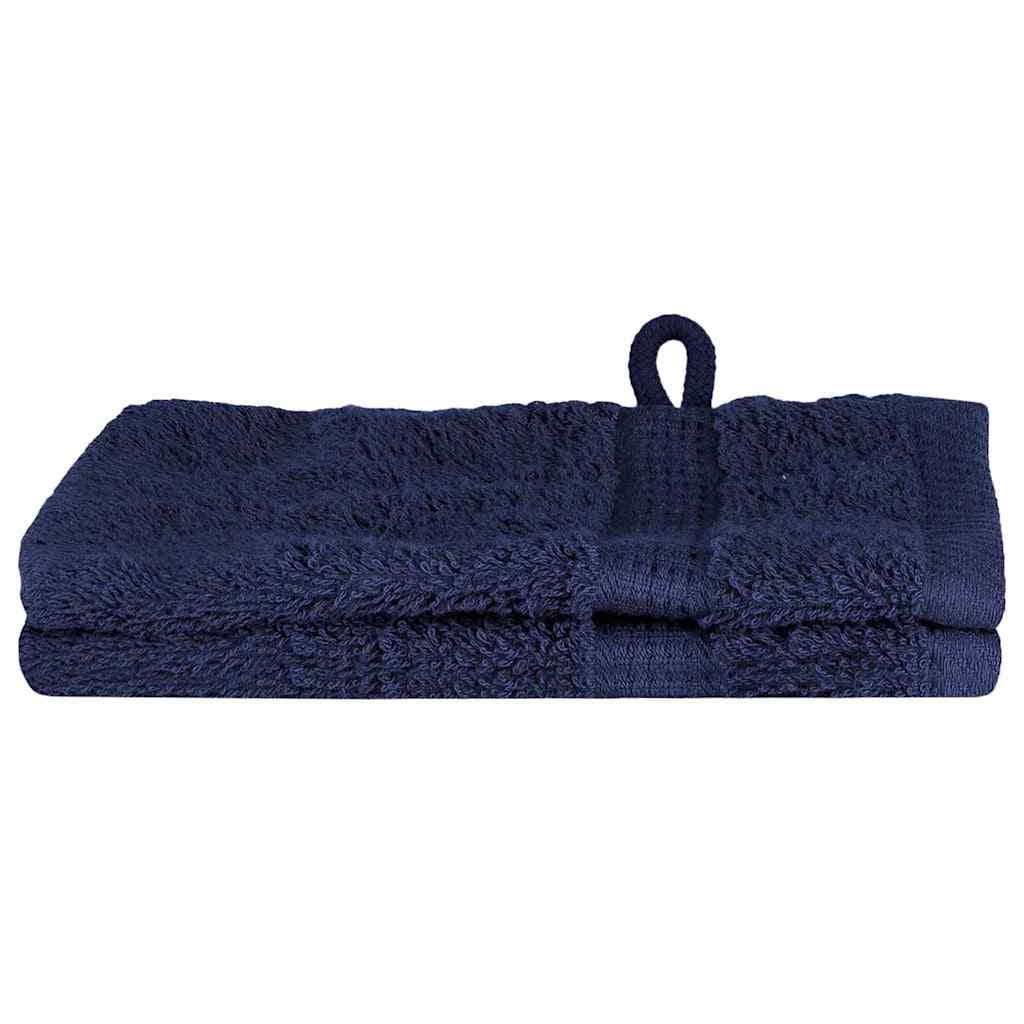 vidaXL Toalha de Convidado SOLUND 2 pcs Azul Marinho 15 x 21 cm