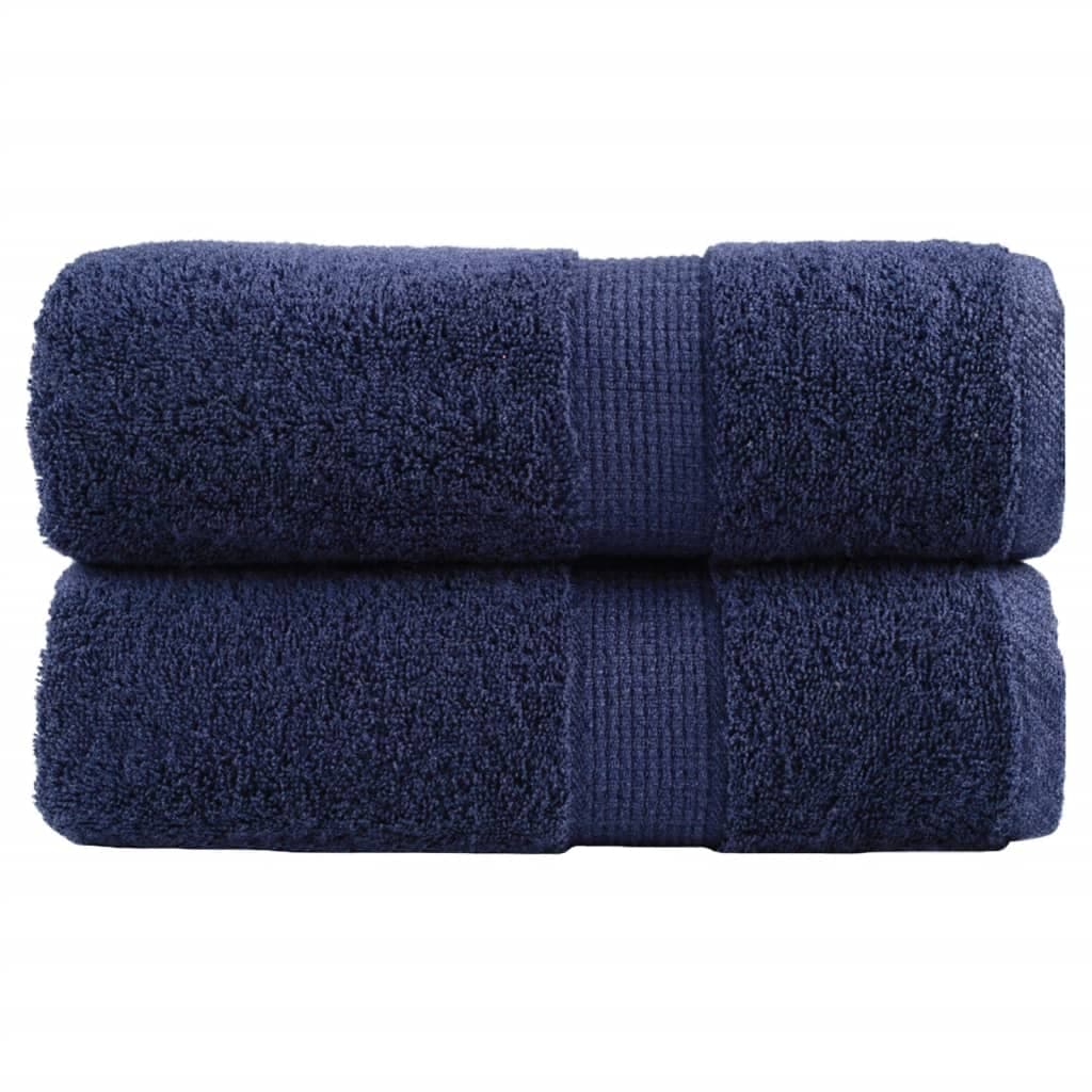 vidaXL Toalhas bidé premium SOLUND 2pcs 30x50 cm 600 gsm azul-marinho