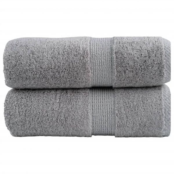 vidaXL Toalhas de Mãos Premium Solund 2 Peças 30x30 cm 600 g/m2 Cinzento - 3880447493