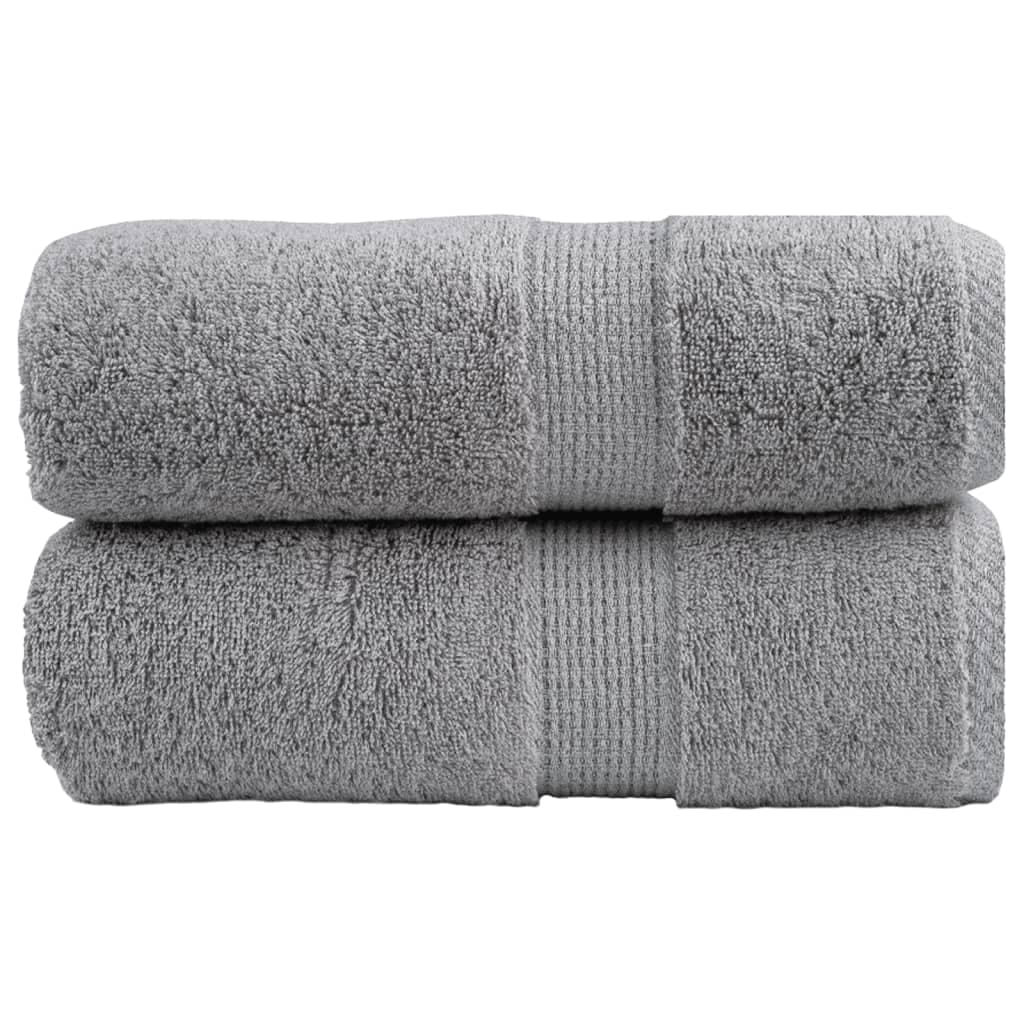 vidaXL Toalhas de Bidé Premium Solund 2 Peças 30x50 cm 600 Gsm Cinzento - 2694375155