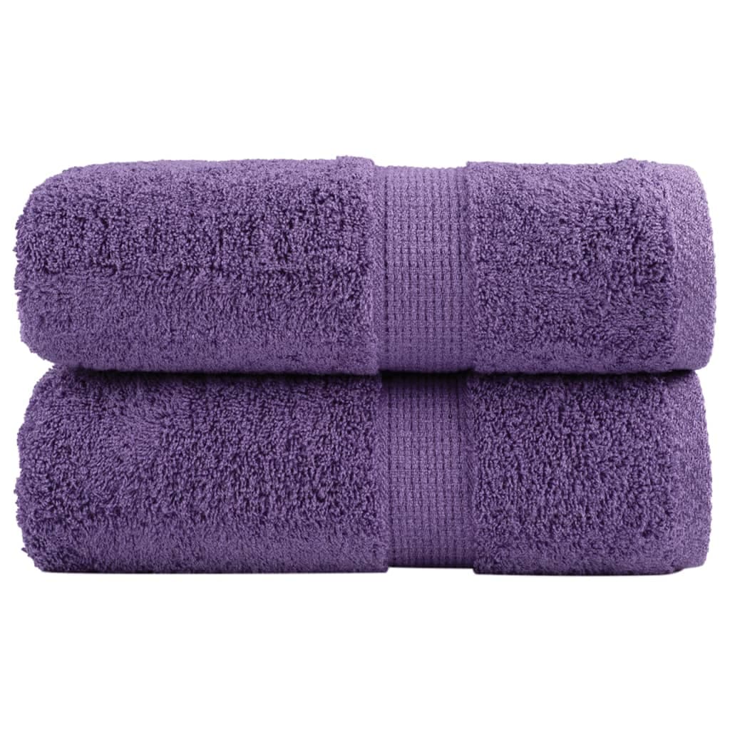 vidaXL Toalhas de Bidé Premium Solund 2 Peças 30x50 cm 600 Gsm Roxo - 870413210