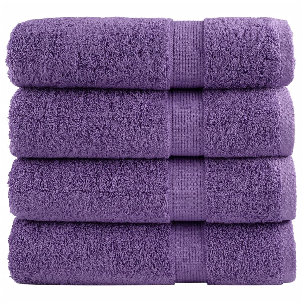 vidaXL Toalhas de Banho Premium Solund 4 Peças 100x150 cm 600 Gsm Verde - 416030809