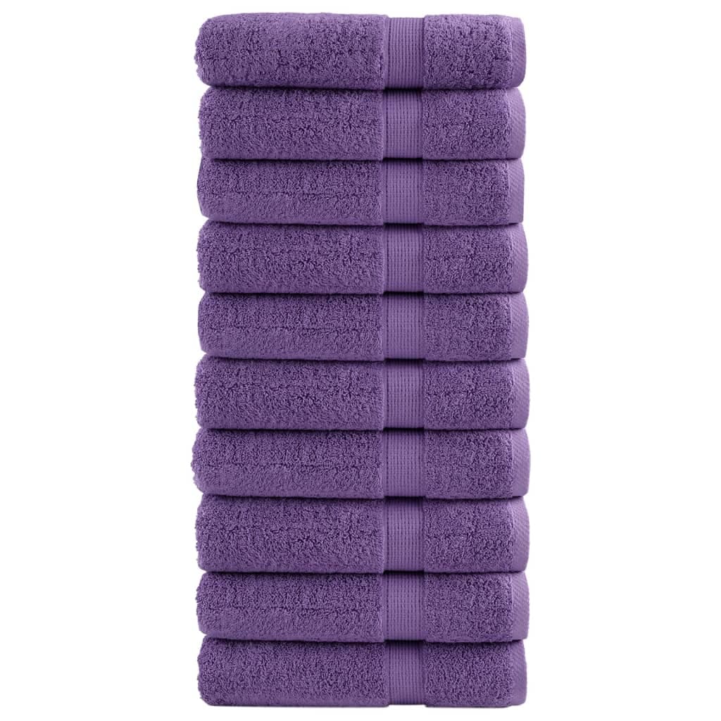 vidaXL Toalhas de Banho Premium Solund 10pcs 100x150 cm 600 Gsm Verde - 1875579087