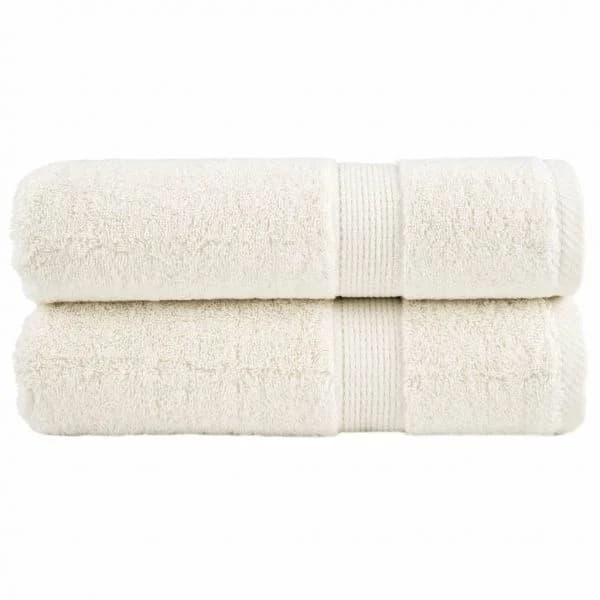 vidaXL Toalhas de Mãos Premium Solund 2 Peças 50x100 cm 600 Gsm Creme - 2643547687
