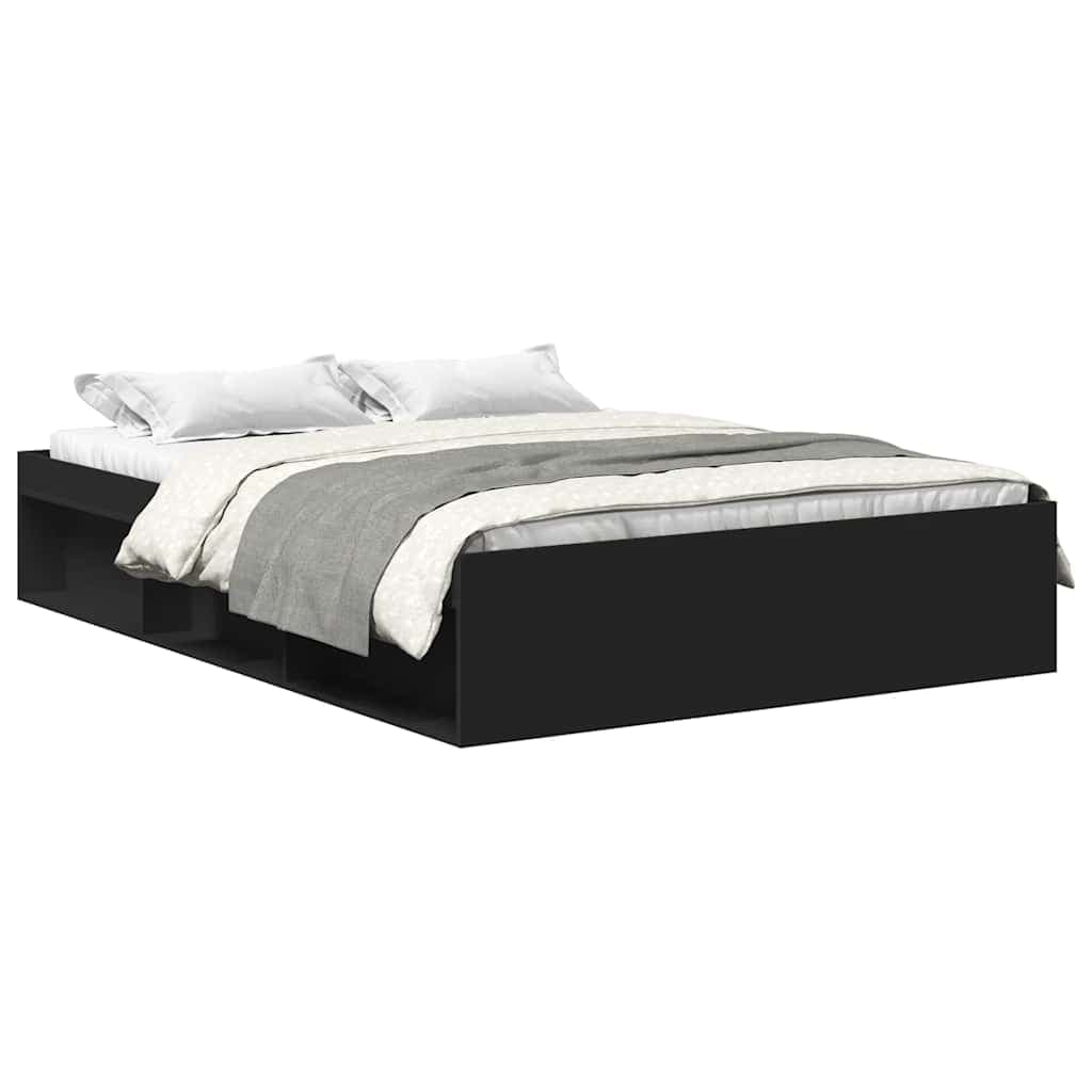 vidaXL Estrutura de cama 160x200 cm preto