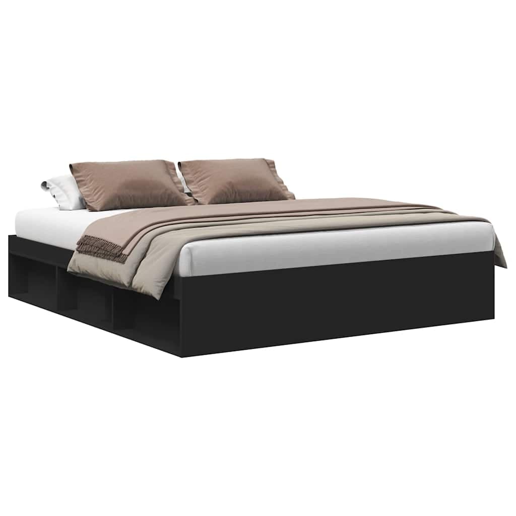 vidaXL Estrutura de cama 200x200 cm preto