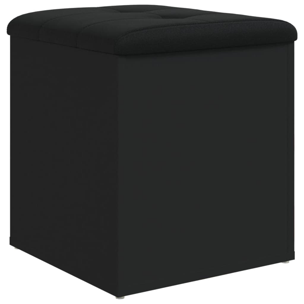 vidaXL Banco de arrumação 42x42x45 cm derivados de madeira preto