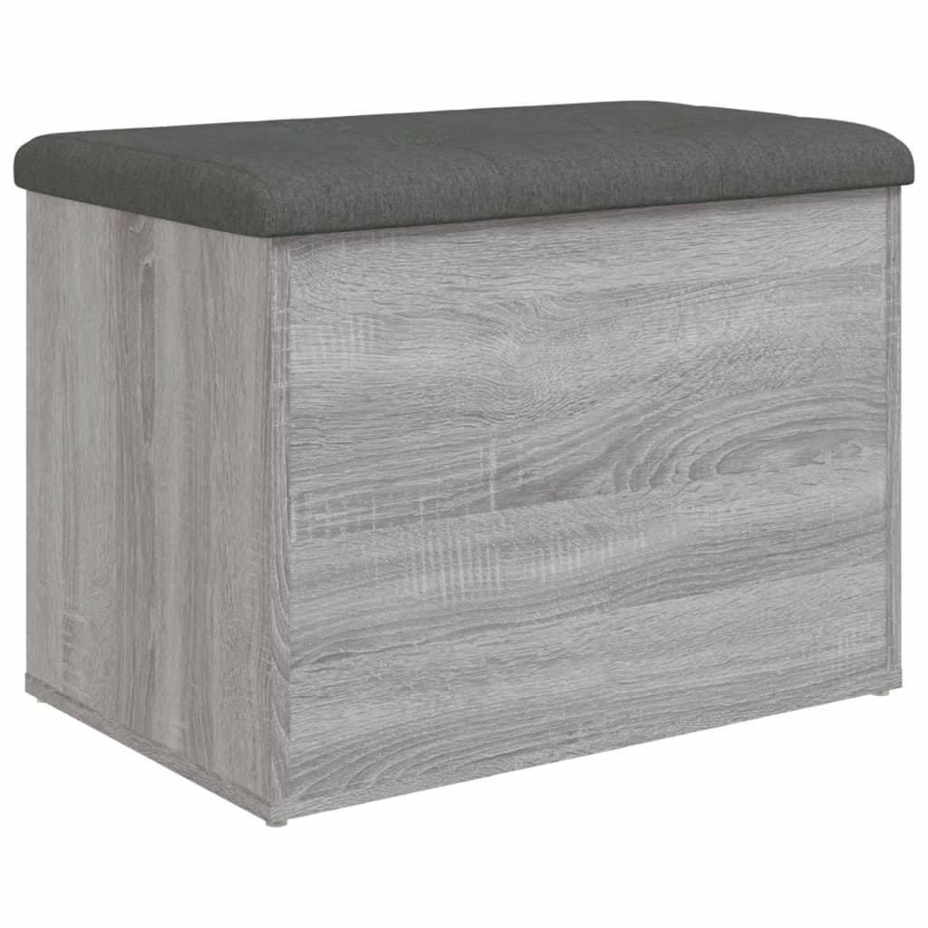 vidaXL Banco de Arrumação 62x42x45cm Derivados Madeira Cinzento Sonoma - 3587215694