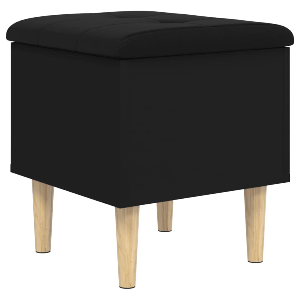 vidaXL Banco de arrumação 42x42x46 cm derivados de madeira preto