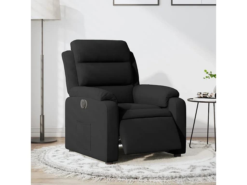 Poltrona de massagens reclinável veludo preto