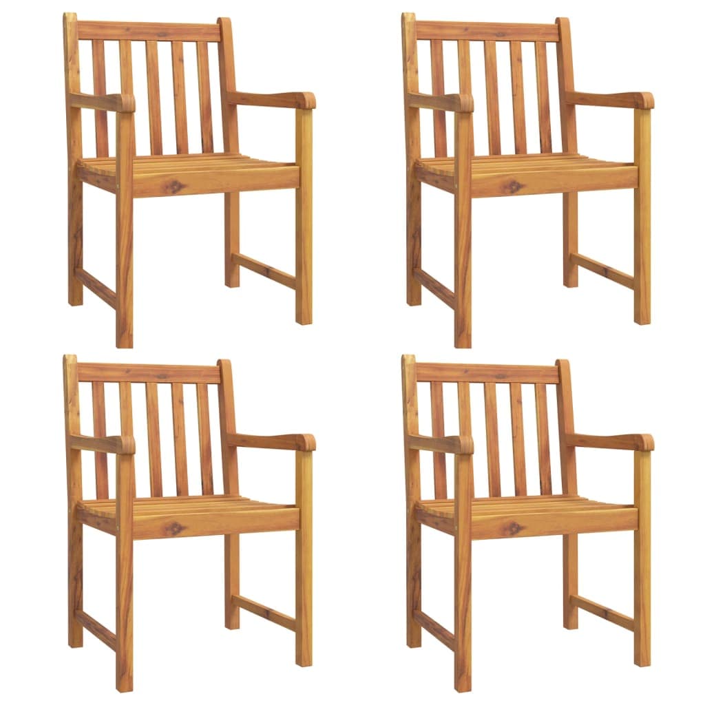 vidaXL Cadeiras de jardim 4 pcs 56x55,5x90 cm madeira de acácia maciça