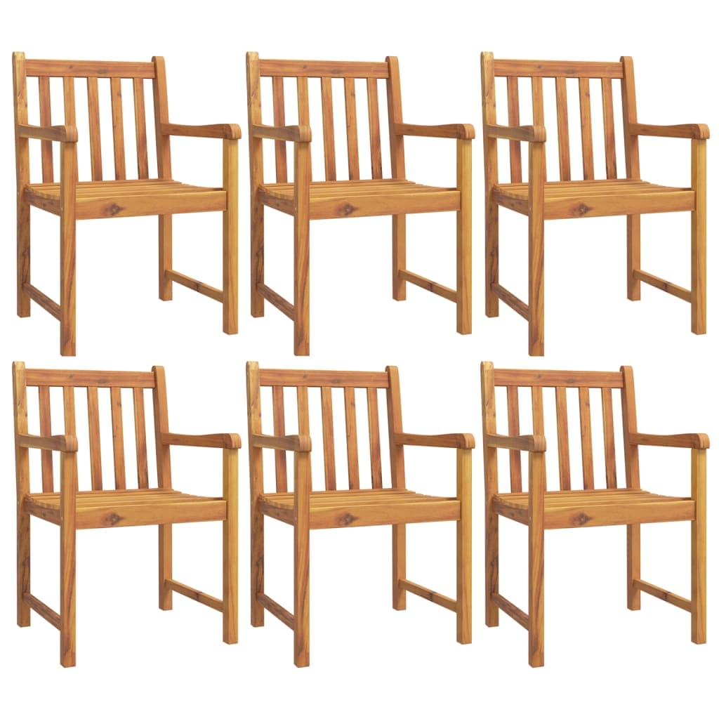 vidaXL Cadeiras de jardim 6 pcs 56x55,5x90 cm madeira de acácia maciça