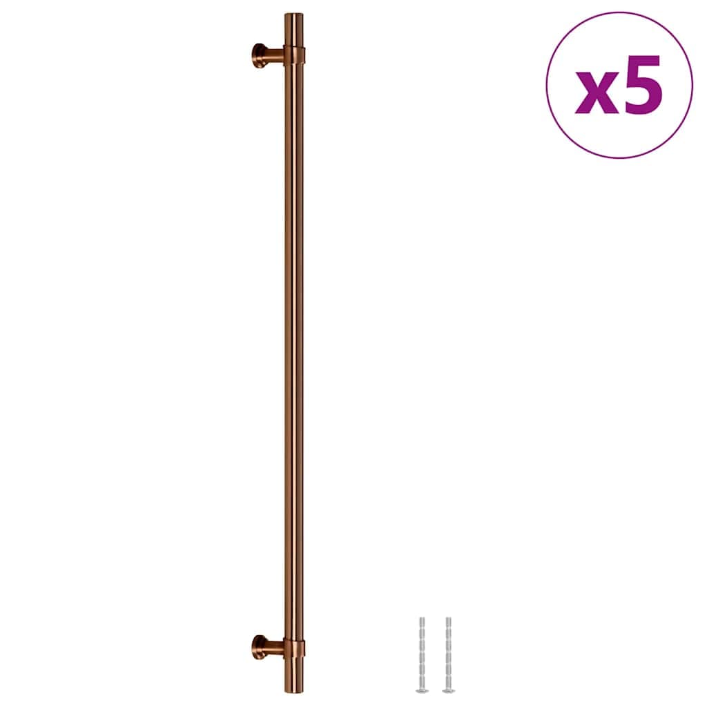 vidaXL Puxadores para móveis 5 pcs 320 mm aço inoxidável bronze