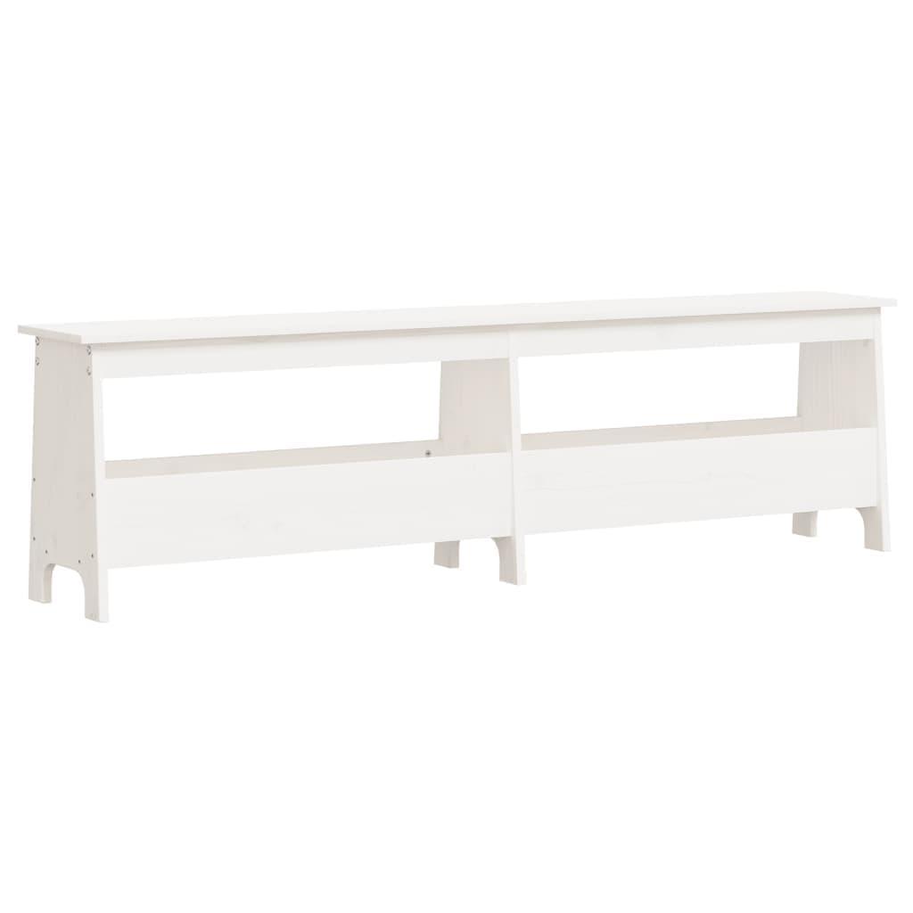 vidaXL Banco de corredor 160x28x45 cm madeira de pinho maciça branco