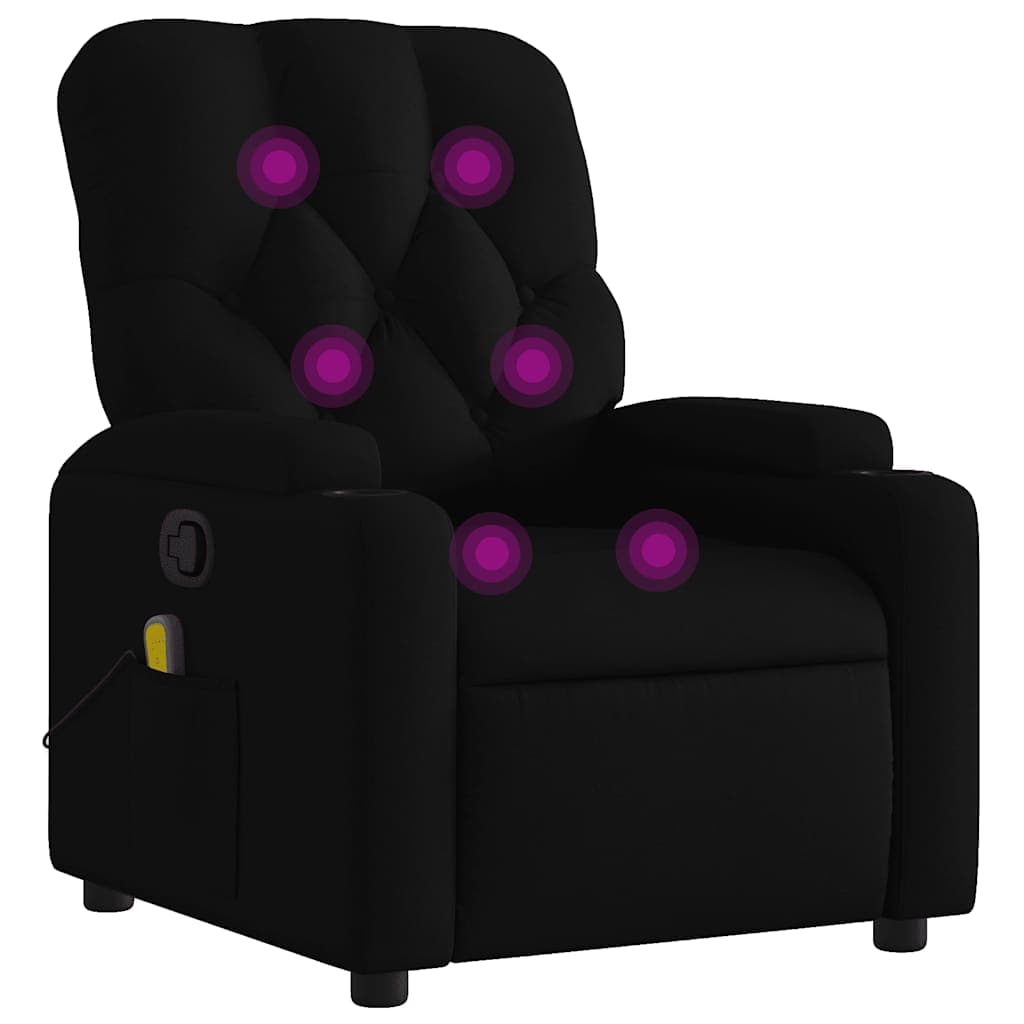 Poltrona de Massagens Reclinável Tecido Preto - 2357496912