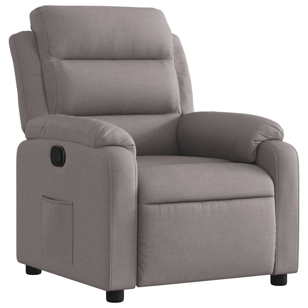 vidaXL Poltrona Reclinável Tecido Cinzento-acastanhado - 867342081