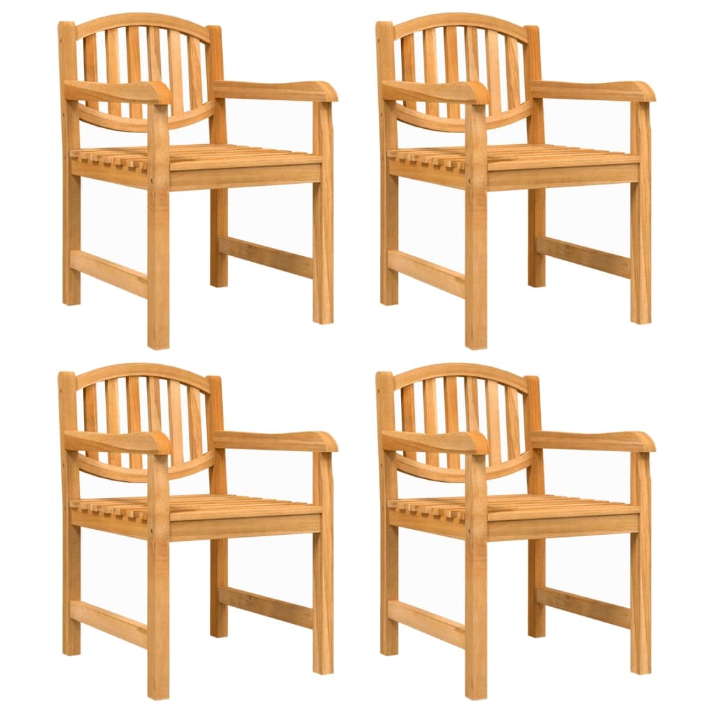 vidaXL Cadeiras de jardim 4 pcs 58x59x88 cm madeira de teca maciça