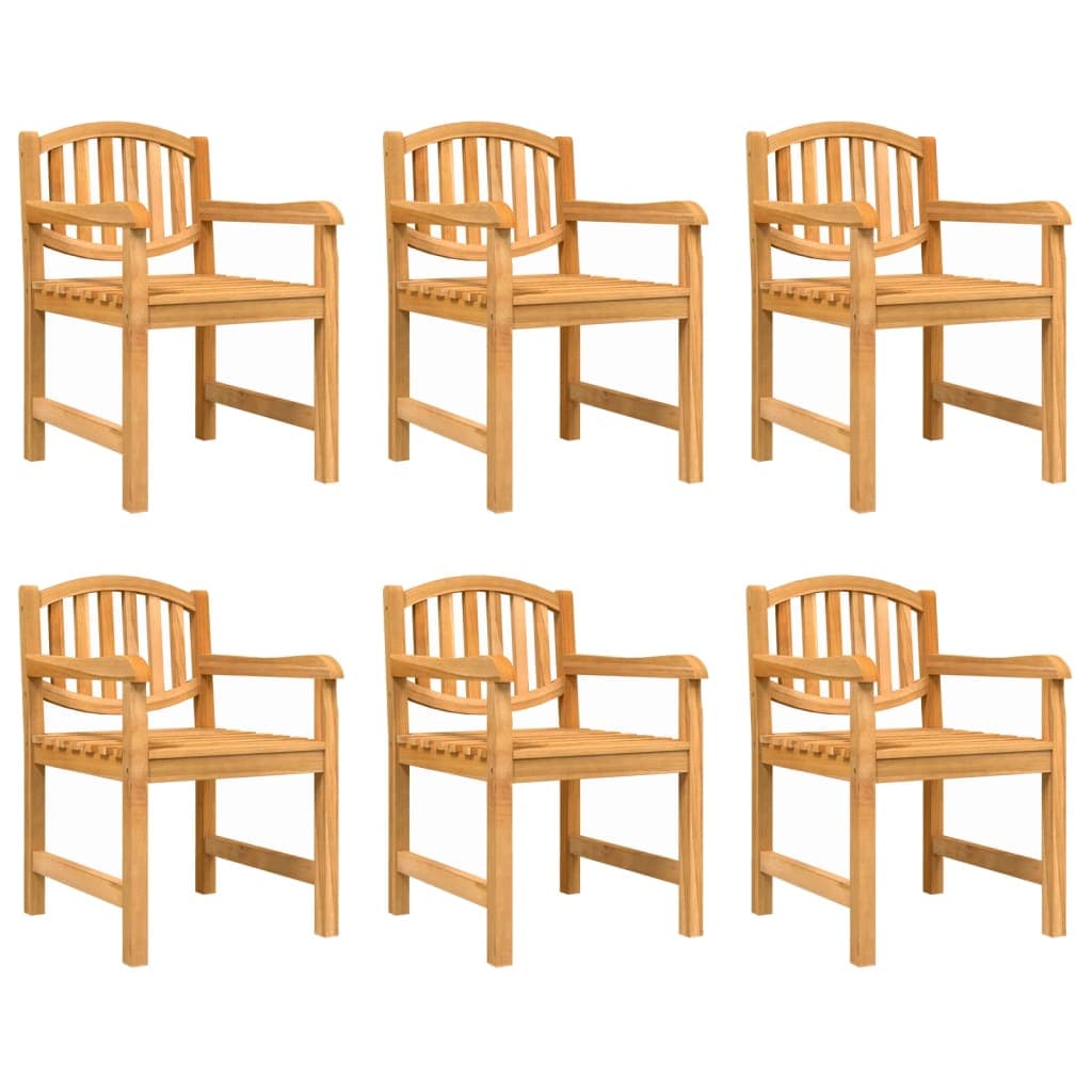 vidaXL Cadeiras de jardim 6 pcs 58x59x88 cm madeira de teca maciça