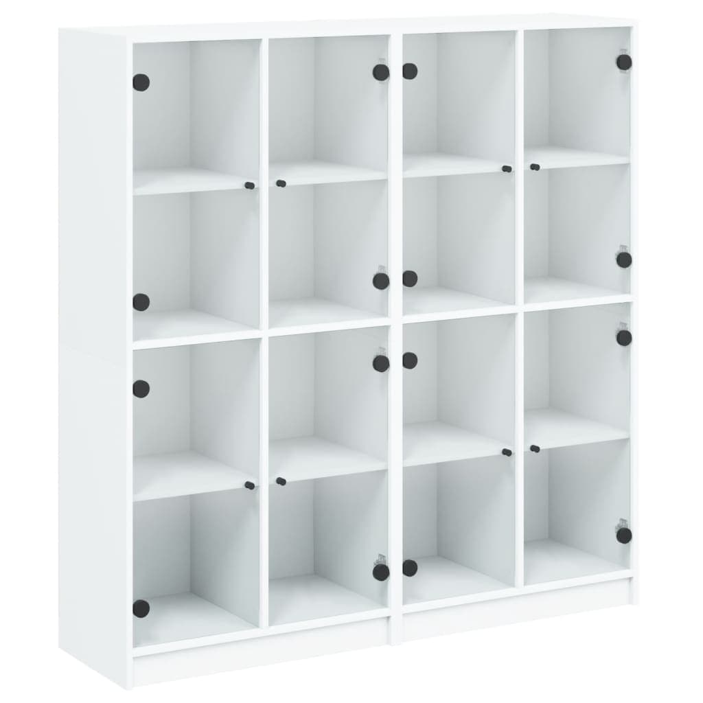 vidaXL Estante c/ portas 136x37x142 cm derivados de madeira branco