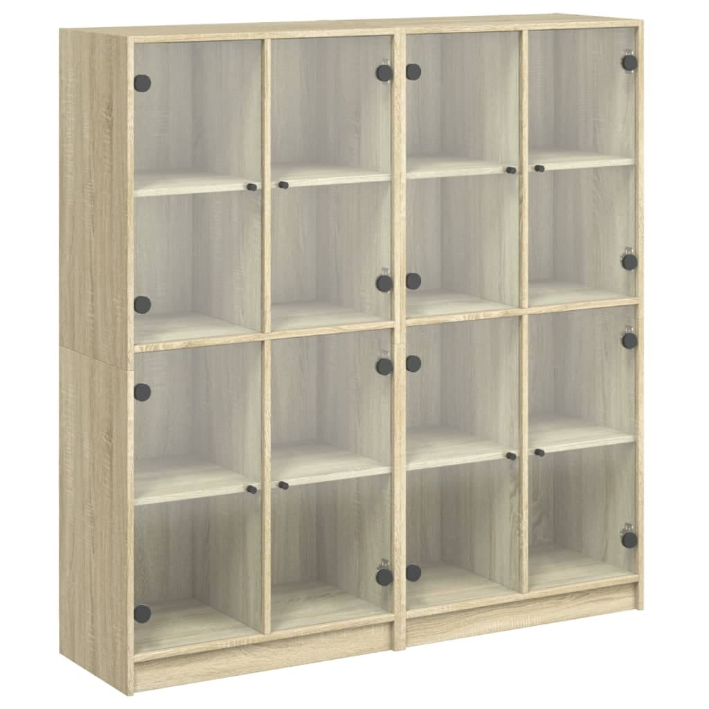 vidaXL Estante c/ portas 136x37x142 cm deriv. madeira carvalho sonoma