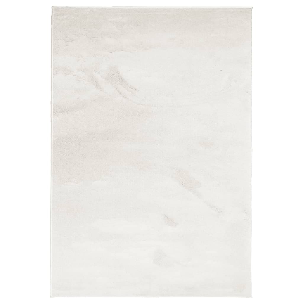 Tapete vidaXL Pelo Curto Oviedo 140x200 cm Bege - 4284339653
