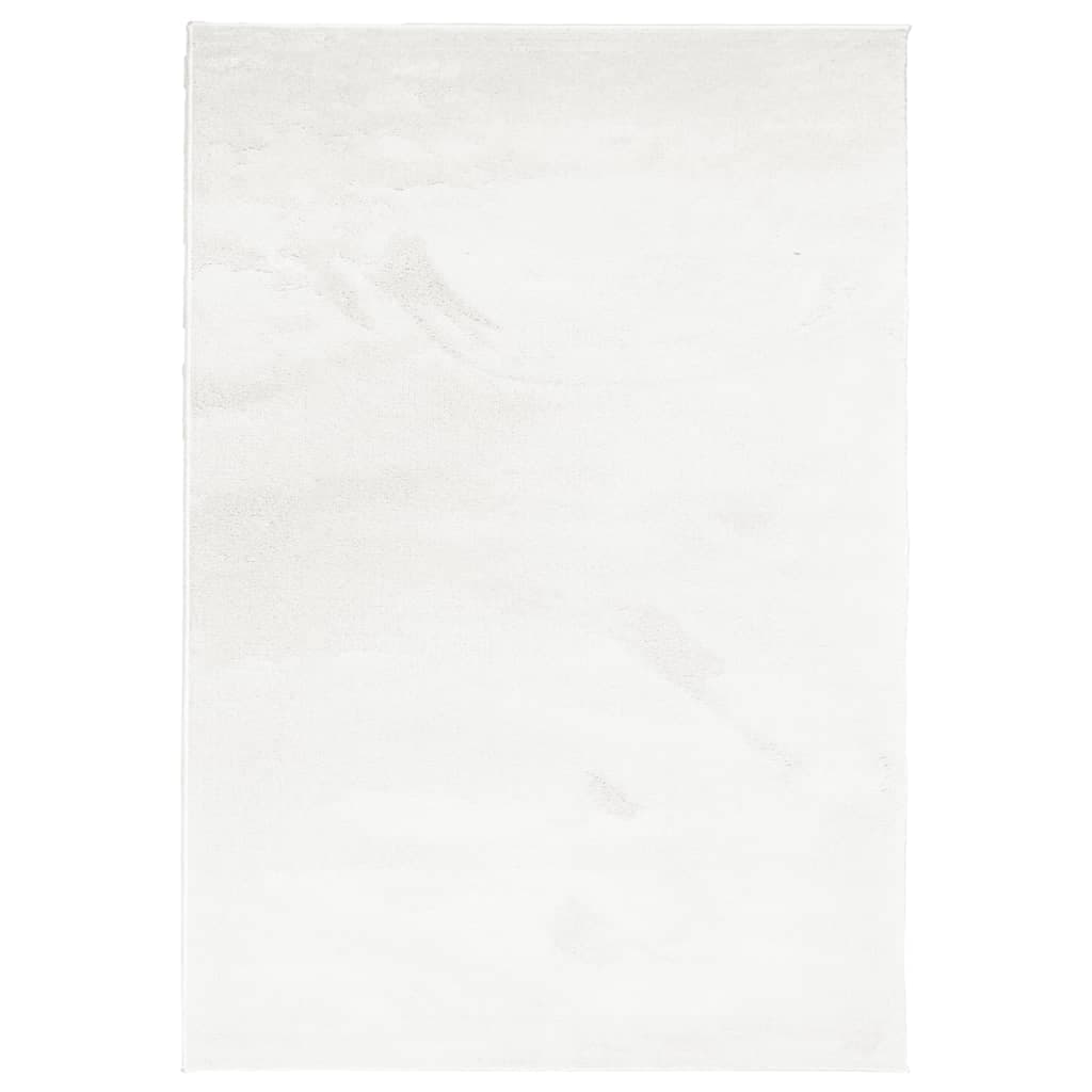 vidaXL Tapete de pelo curto OVIEDO 120x170 cm creme