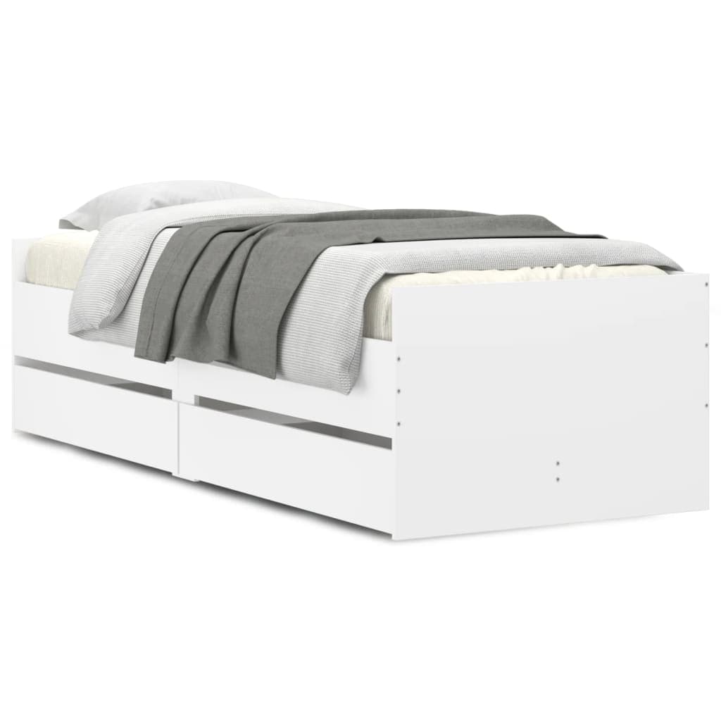 vidaXL Estrutura de Cama com Gavetas 90x200 cm - 2086348239