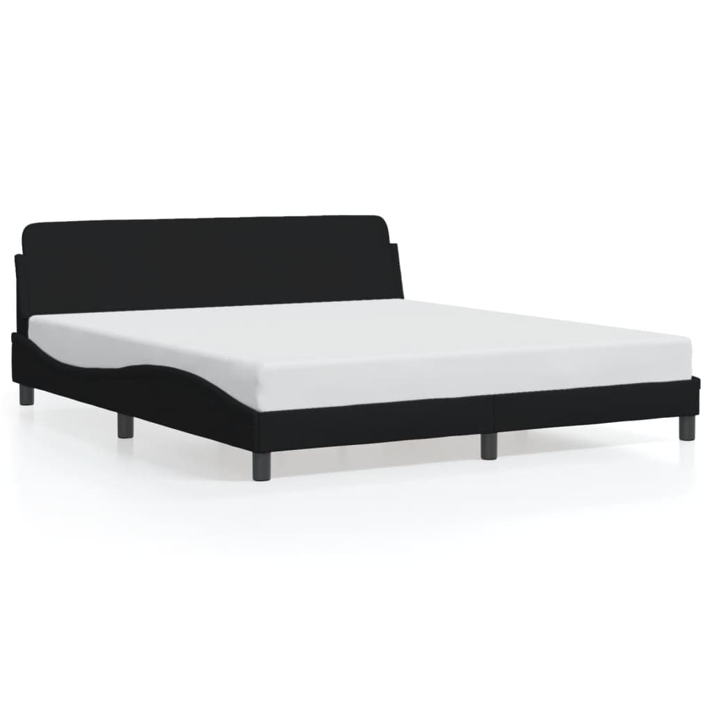 vidaXL Estrutura de Cama sem Colchão 160x200 cm Tecido Preto - 3860523223