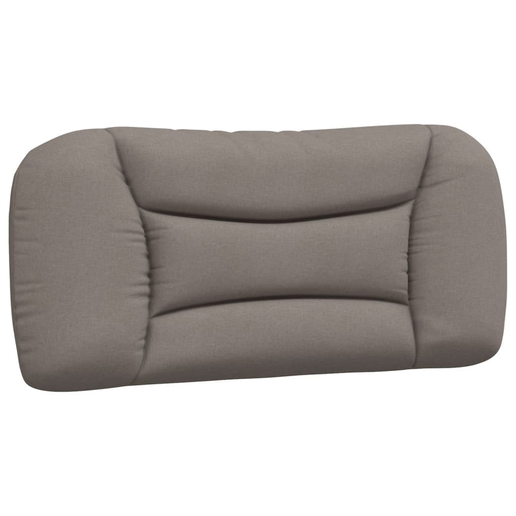 vidaXL Almofadão de cabeceira Hvar 90 cm tecido cinzento-acastanhado