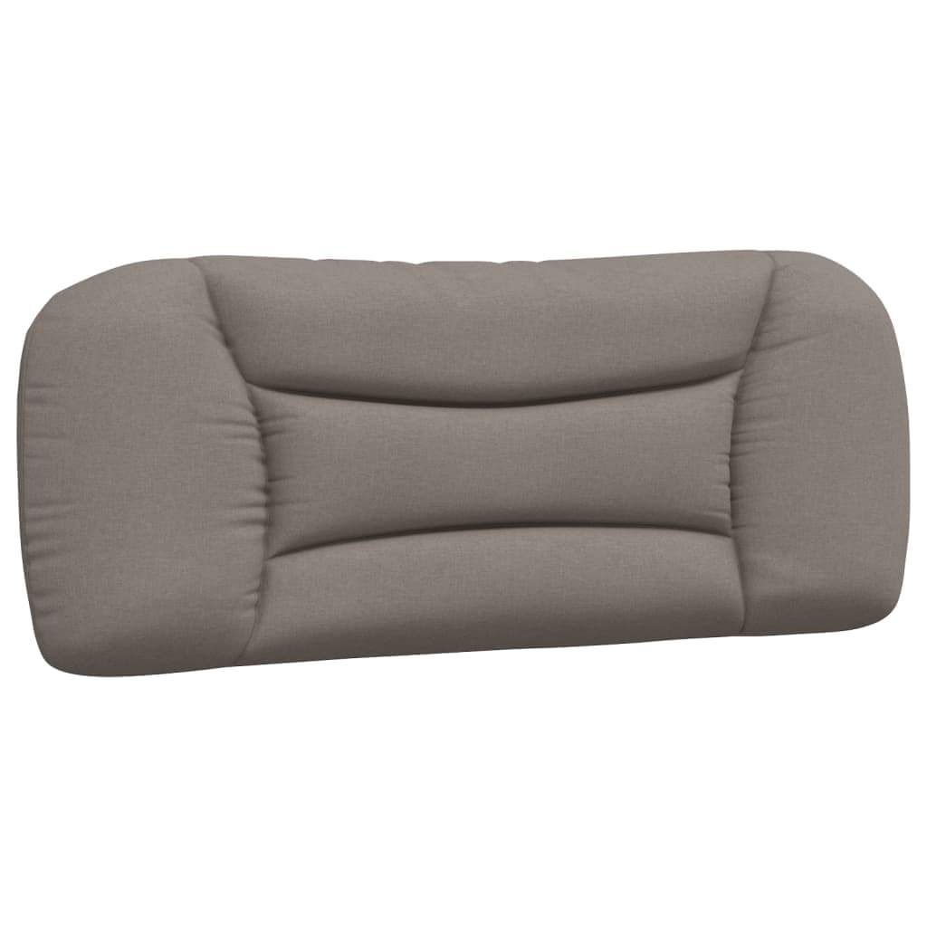 vidaXL Almofadão de cabeceira Hvar 100 cm tecido cinzento-acastanhado