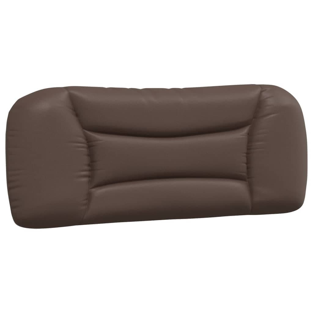 vidaXL Almofadão de cabeceira Hvar 100 cm couro artificial castanho