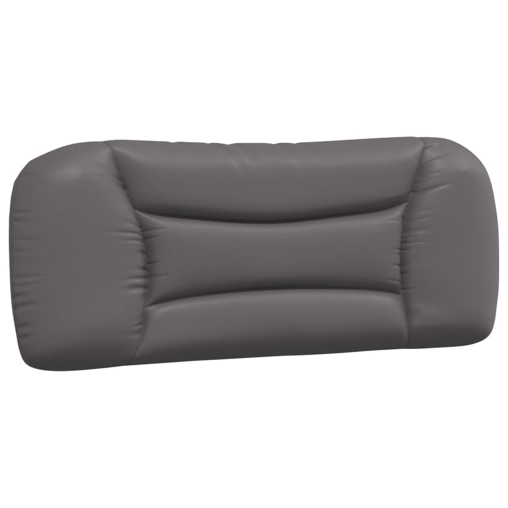 vidaXL Almofadão de cabeceira Hvar 100 cm couro artificial cinzento