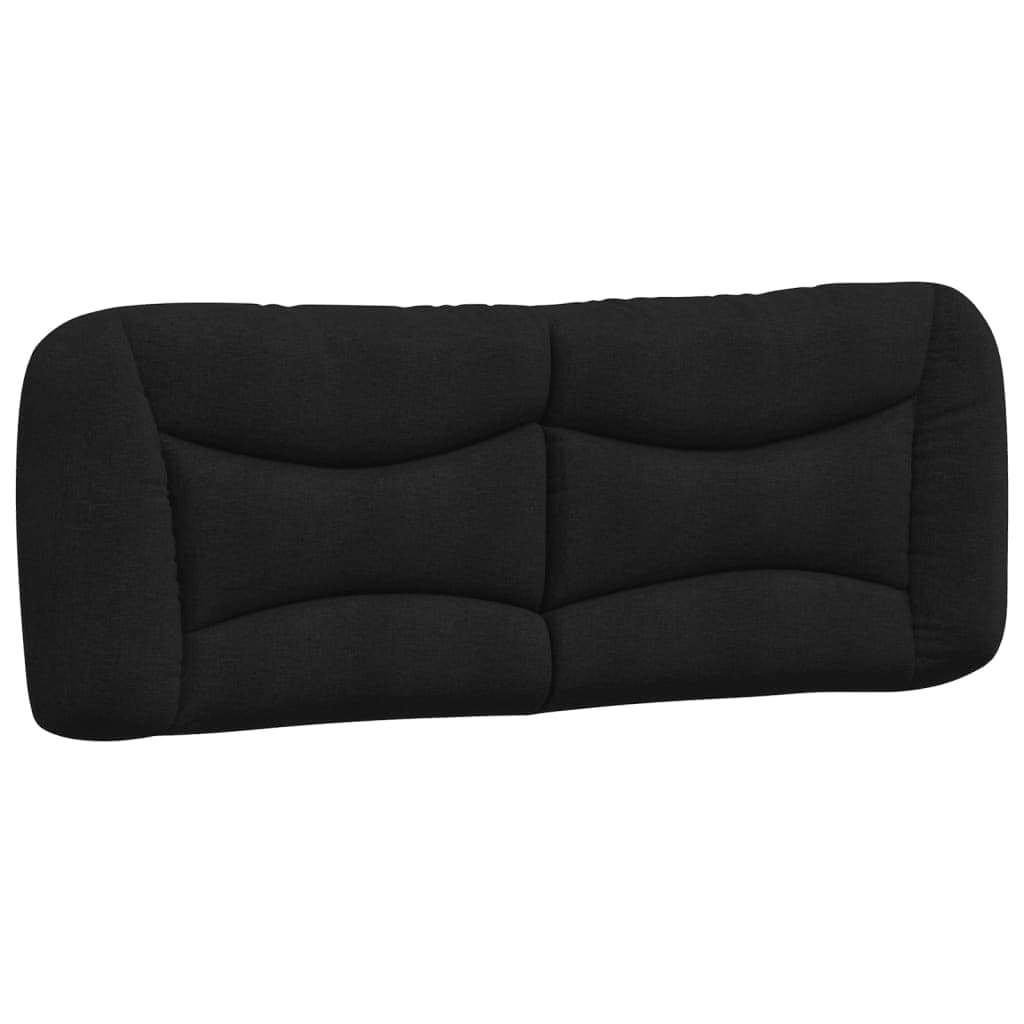 vidaXL Almofadão de cabeceira Hvar 120 cm tecido preto