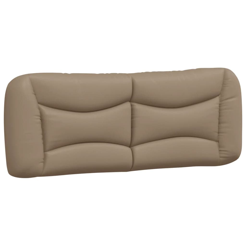 vidaXL Almofadão de cabeceira Hvar 120 cm couro artificial cappuccino