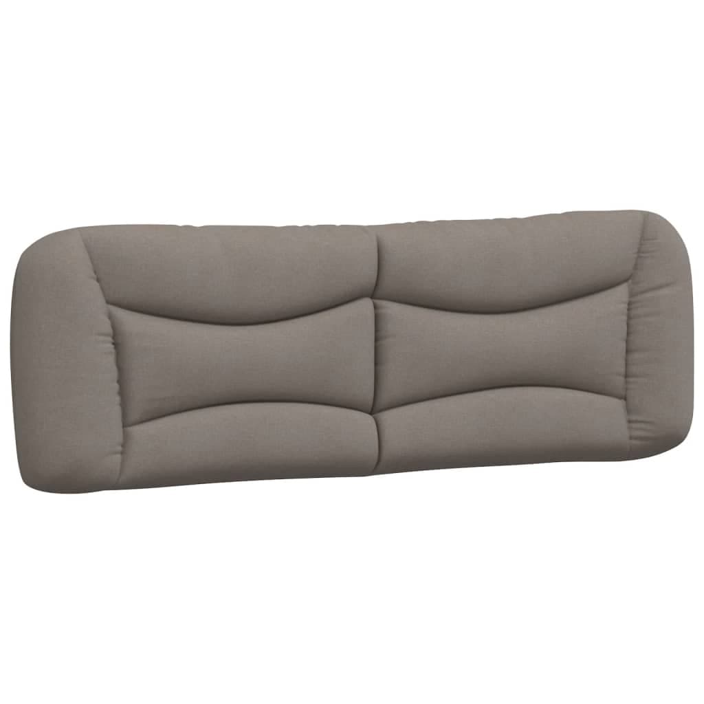 vidaXL Almofadão de cabeceira Hvar 160 cm tecido cinzento-acastanhado