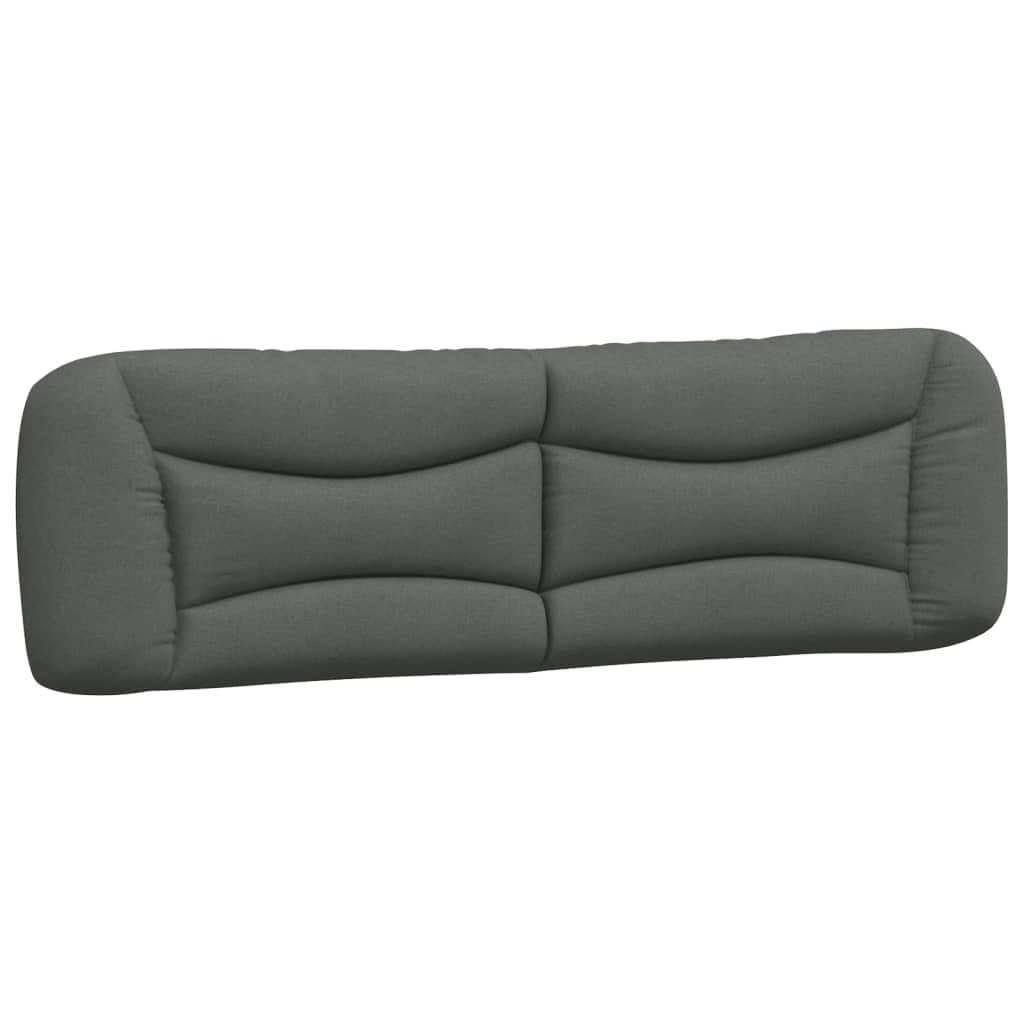 vidaXL Almofadão de cabeceira Hvar 180 cm tecido cinzento-escuro