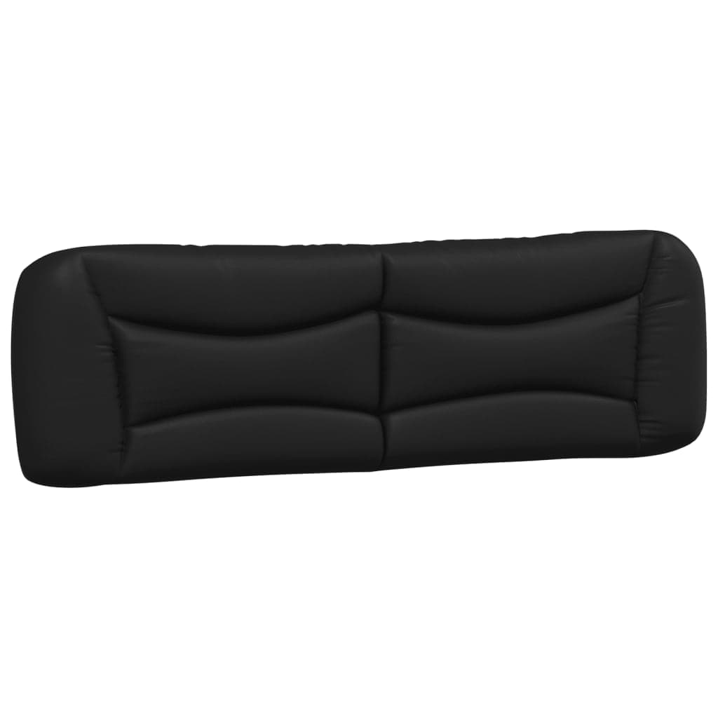 vidaXL Almofadão de cabeceira Hvar 180 cm couro artificial preto